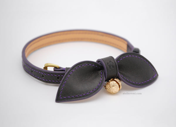 No. P01G | Dapper Cat Collar (Goatskin Lined Interior) – Atelier Emi