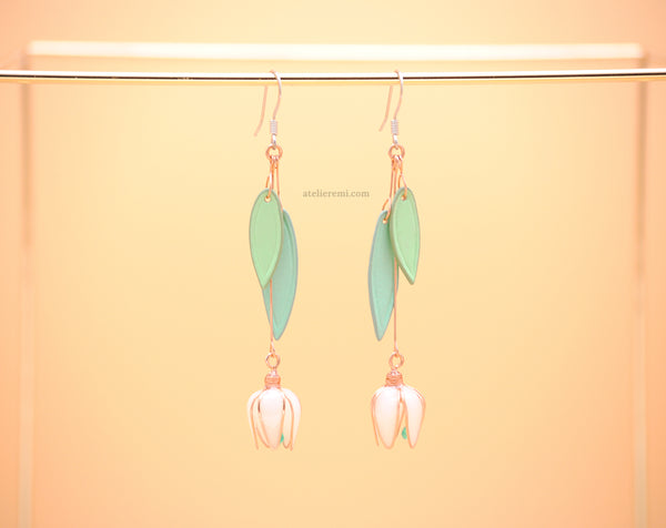 No. J03C | Snowdrop Earrings (Copper)